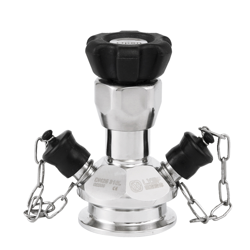 Double-port aseptic sampling valve