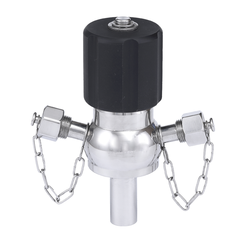 Aseptic diaphragm sampling valve